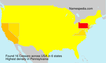 Surname Cessaro in USA Surname Cessaro in USA