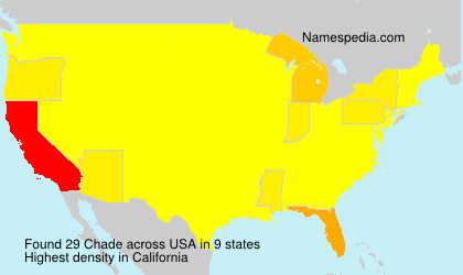 Surname Chade in USA