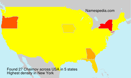 Surname Chaimov in USA Surname Chaimov in USA