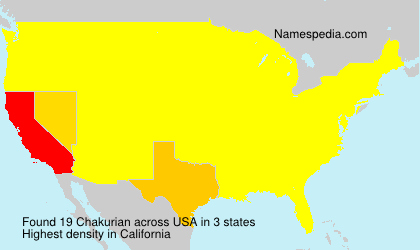 Surname Chakurian in USA