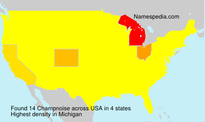 Surname Champnoise in USA