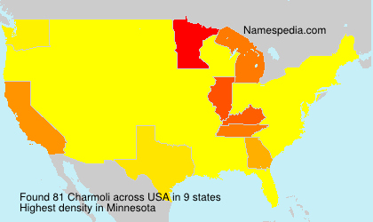 Surname Charmoli in USA