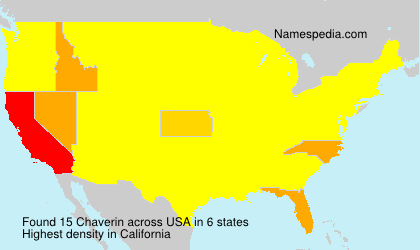 Surname Chaverin in USA