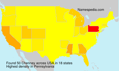 Surname Chenney in USA