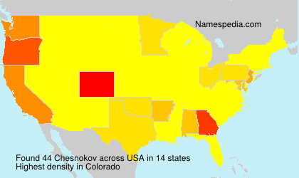 Surname Chesnokov in USA Surname Chesnokov in USA