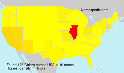 Surname Chiero in USA Surname Chiero in USA