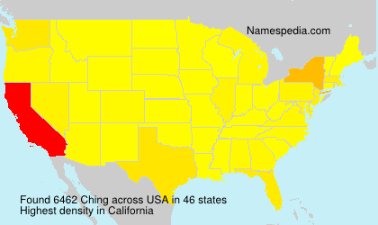 Surname Ching in USA