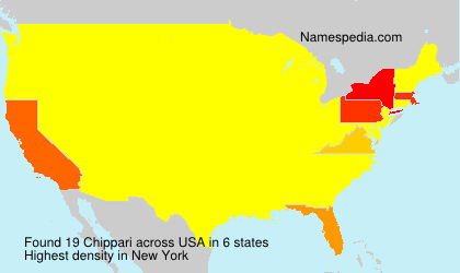 Surname Chippari in USA