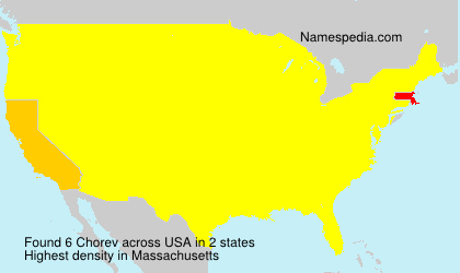 Surname Chorev in USA