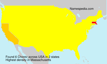 Surname Chorev in USA Surname Chorev in USA