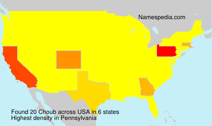 Surname Choub in USA Surname Choub in USA
