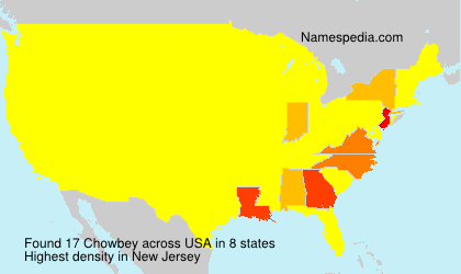 Surname Chowbey in USA Surname Chowbey in USA