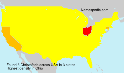 Surname Christofaris in USA