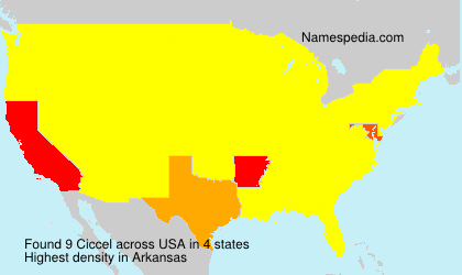 Surname Ciccel in USA Surname Ciccel in USA