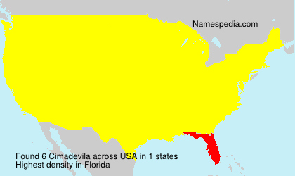 Surname Cimadevila in USA Surname Cimadevila in USA