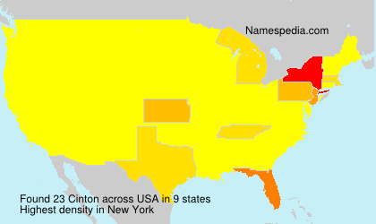Surname Cinton in USA