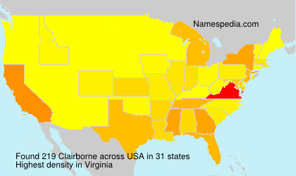 Surname Clairborne in USA