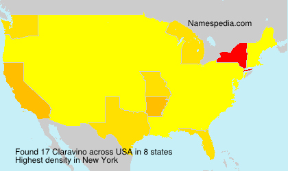 Surname Claravino in USA
