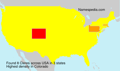 Surname Cleres in USA Surname Cleres in USA