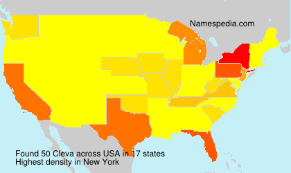 Surname Cleva in USA