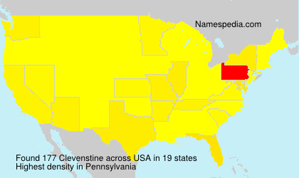 Surname Clevenstine in USA