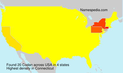 Surname Codan in USA