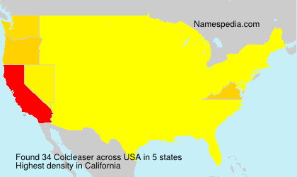 Surname Colcleaser in USA