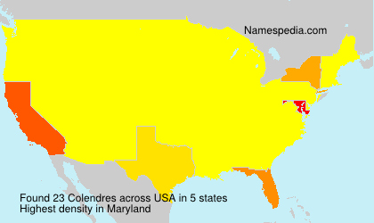 Surname Colendres in USA