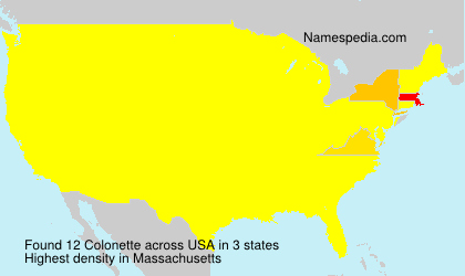 Surname Colonette in USA Surname Colonette in USA