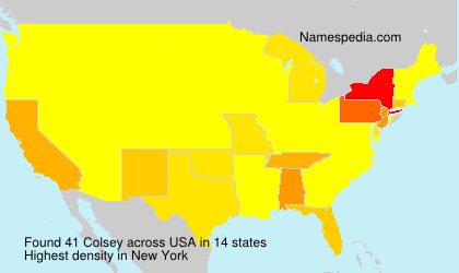 Surname Colsey in USA