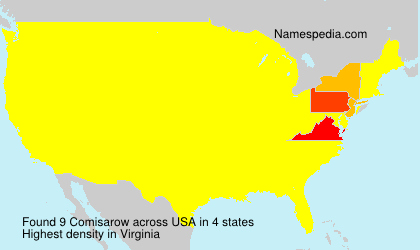 Surname Comisarow in USA