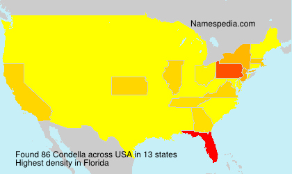 Surname Condella in USA
