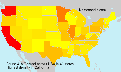 Surname Conradi in USA