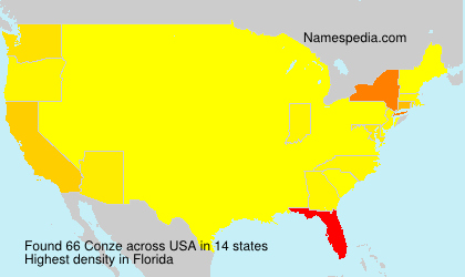 Surname Conze in USA