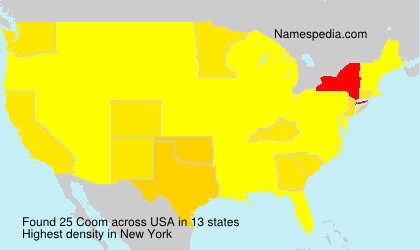 Surname Coom in USA