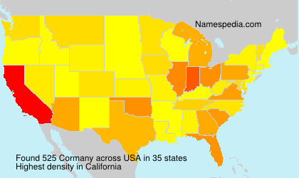Surname Cormany in USA