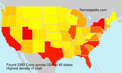 Surname Corry in USA