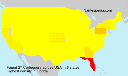 Surname Corteguera in USA