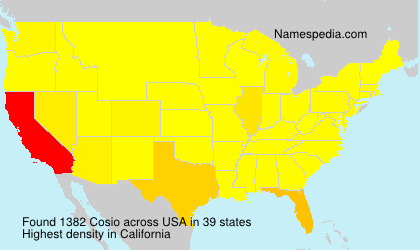 Surname Cosio in USA