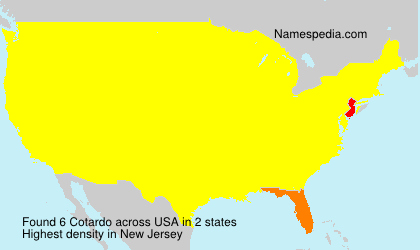 Surname Cotardo in USA