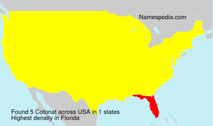 Surname Cotonat in USA
