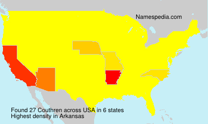 Surname Couthren in USA