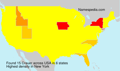 Surname Crauer in USA