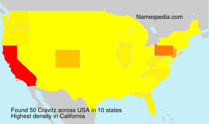 Surname Cravitz in USA