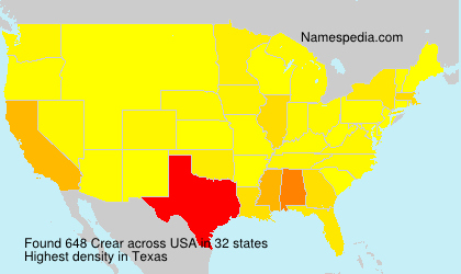 Surname Crear in USA