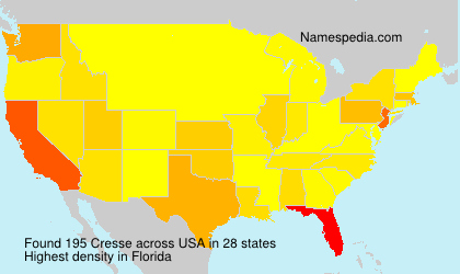 Surname Cresse in USA