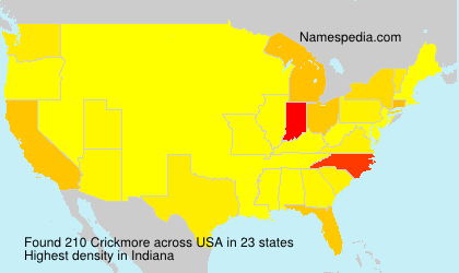 Surname Crickmore in USA