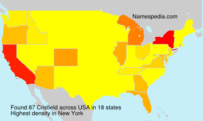 Surname Crisfield in USA