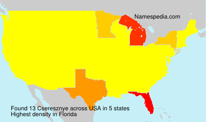Surname Cseresznye in USA