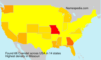 Surname Cuendet in USA